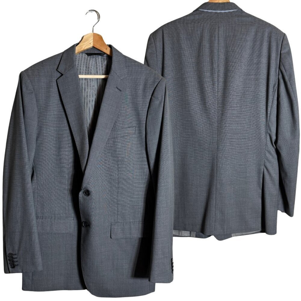 Banana Republic 100% Wool Sport Coat Dinner Jacket Blazer Men's 42R Gray Career